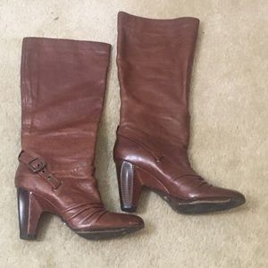 Frye Bethany Strappy Soft Boots Knee-High Buckle